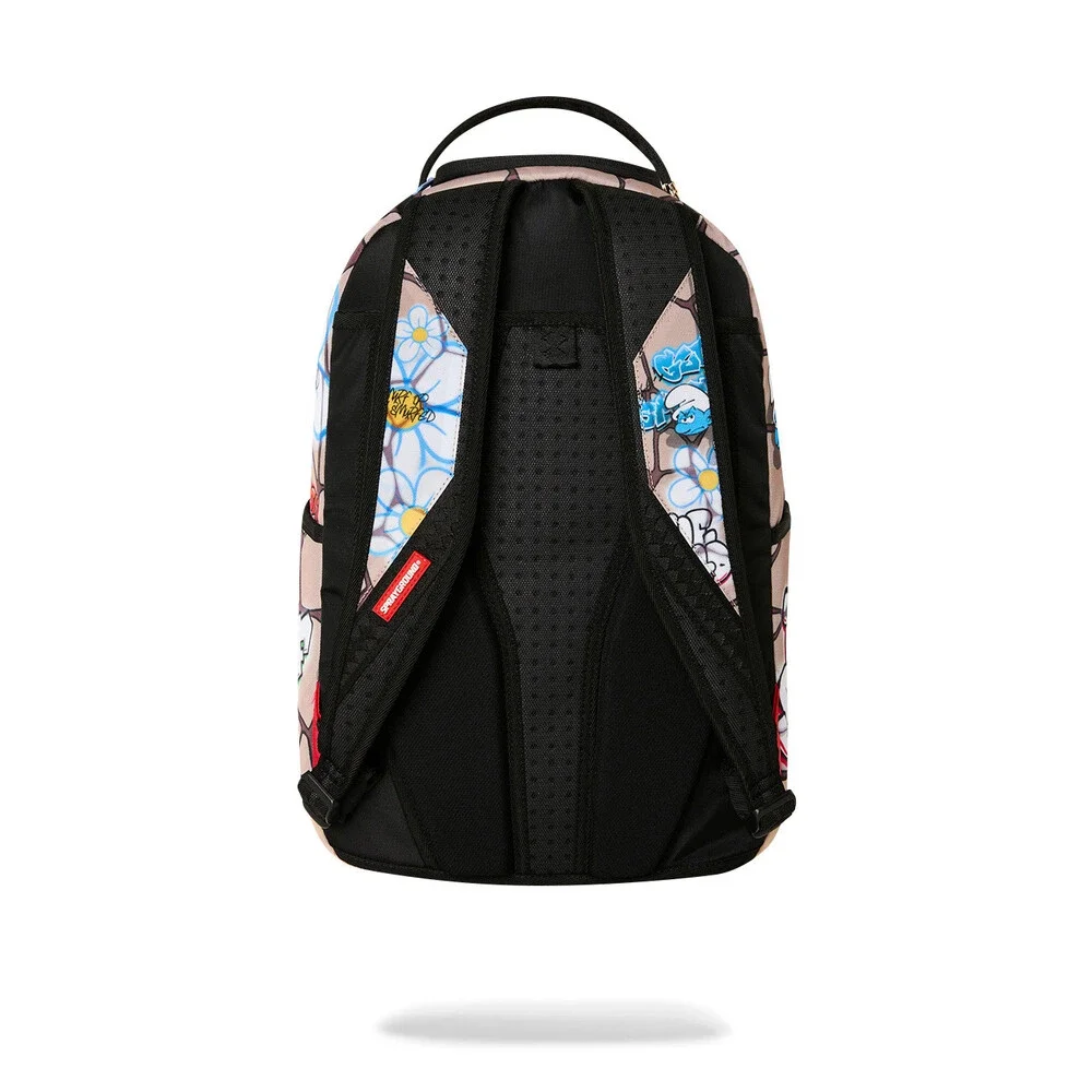 Sprayground Smurfs Big Mural Backpack Unisex Blue Graphic Shoulder Strap SPR379